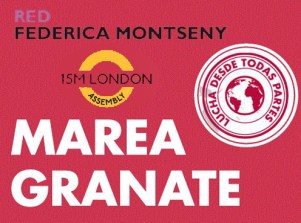 la red federica montseny en Londres dentro de la Marea Granate